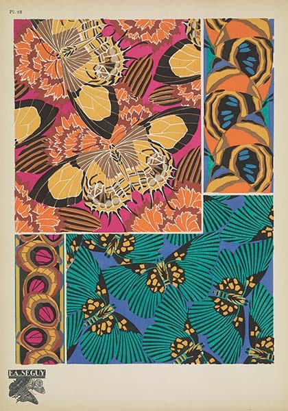 蝶の装飾的なコンポジションPI.18】アートポスター インテリア 