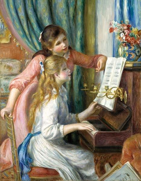 ピアノに向かう二人の少女 - woiac