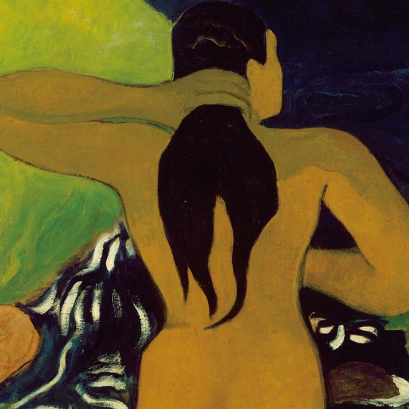格安セールゴーギャン「入浴するタヒチの女性」 絵画/タペストリー