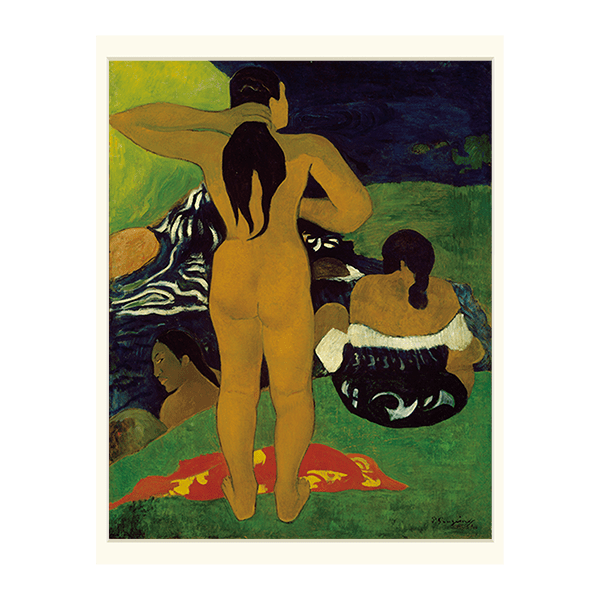 格安セールゴーギャン「入浴するタヒチの女性」 絵画/タペストリー