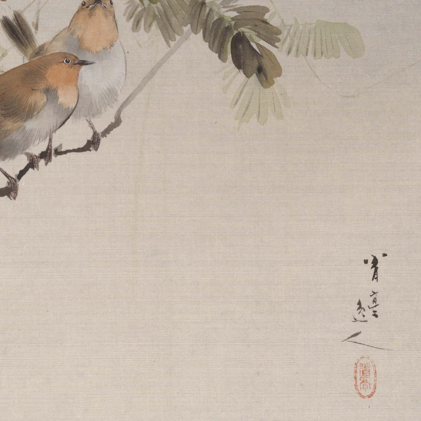 渡辺省亭 鳥と花】選べるサイズとフレーム アートポスター