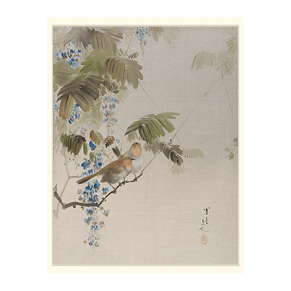 渡辺省亭 鳥と花】選べるサイズとフレーム アートポスター